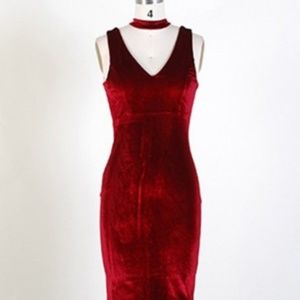 Red Velvet Dress